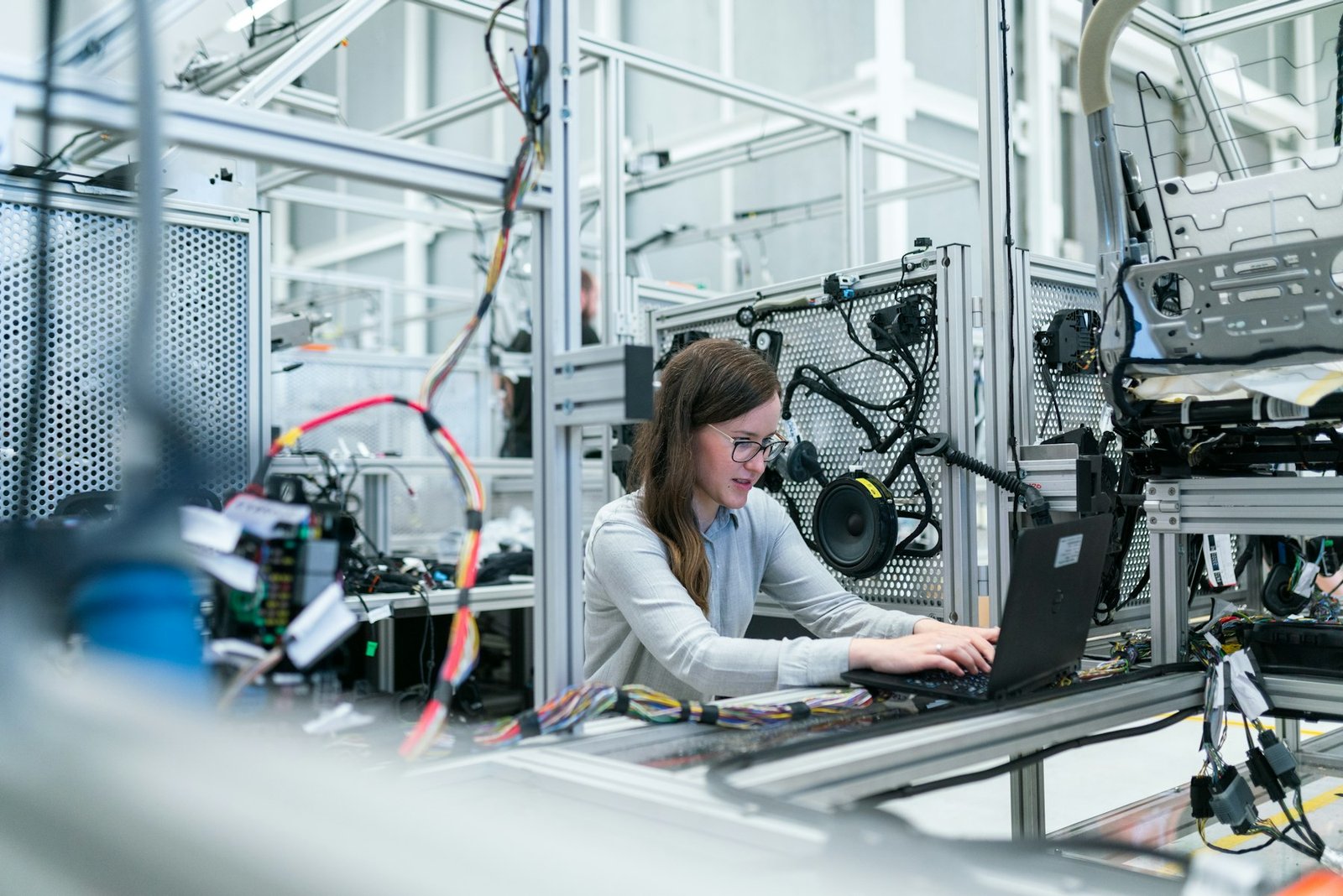 Engineer in automation lab